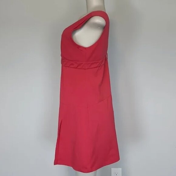 Athleta coral v-back no sleeve dress L - Picture 2 of 8